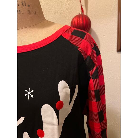 Kids Unisex Joyin Merry Christmas Buffalo Sleeves Holiday Top New Size XL - Picture 3 of 7